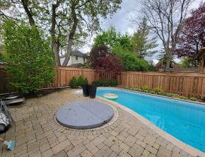 pool and fence